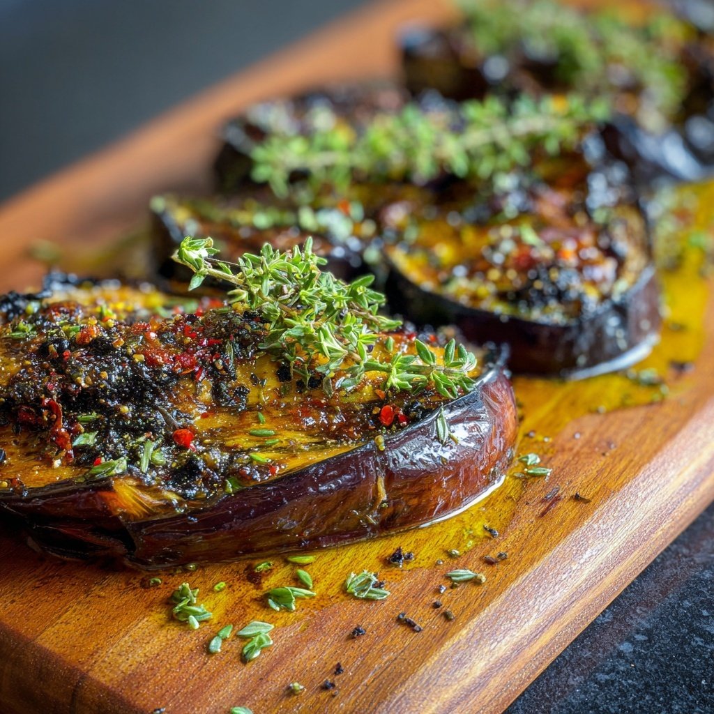 Auberginen aus der Pfanne mediterran