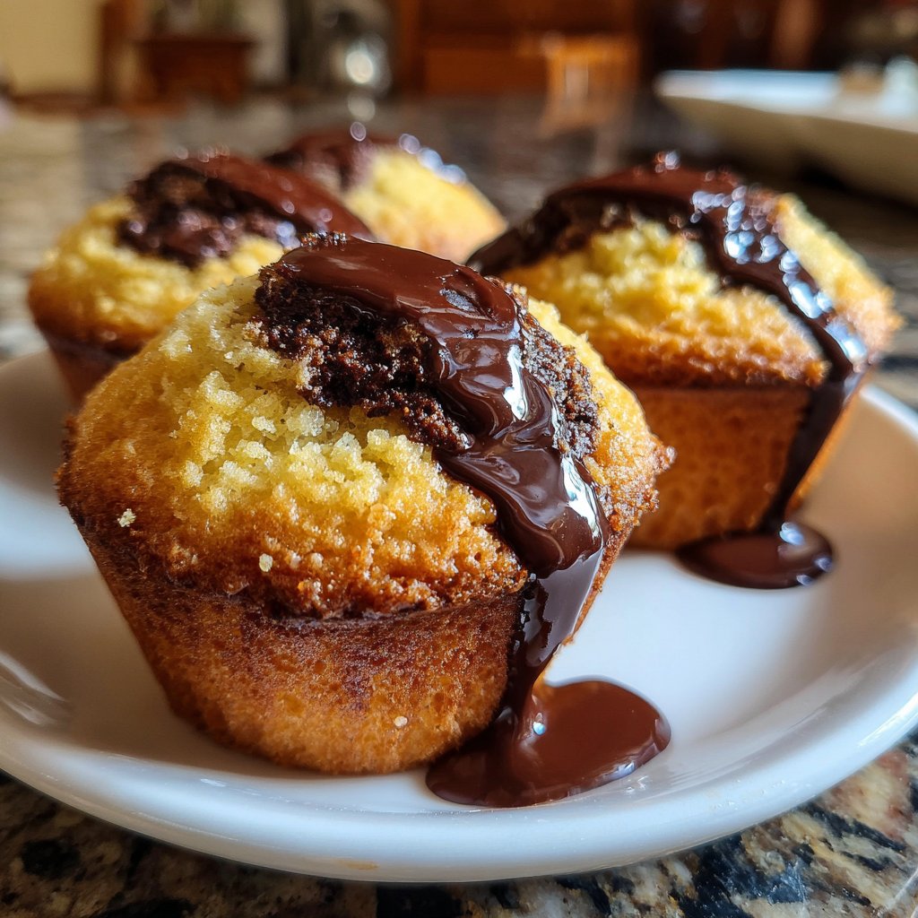 Muffins mit Schoko-Füllung