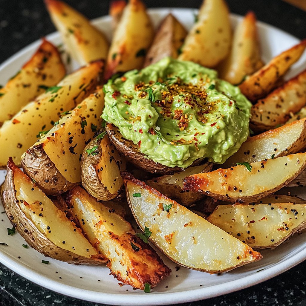 Ofenkartoffeln mit Avocado-Dip