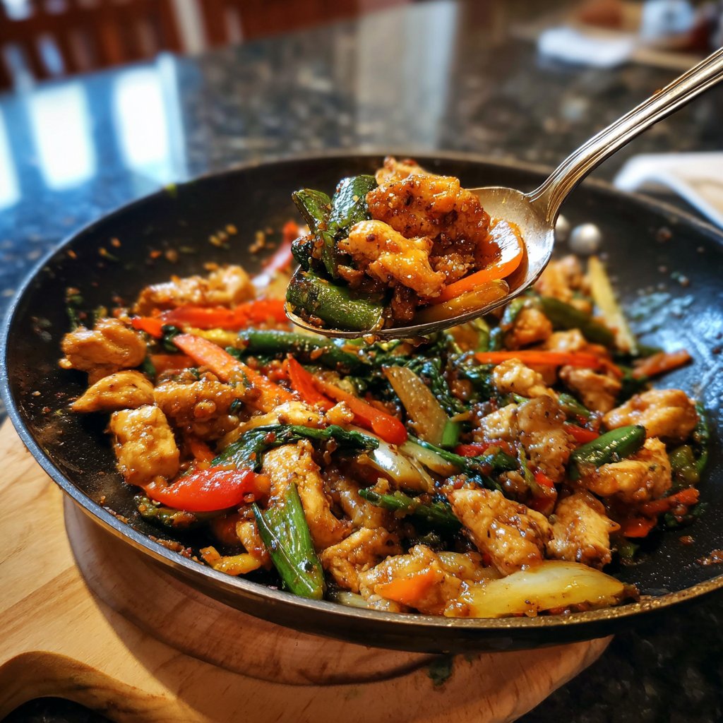 High Protein Hähnchenpfanne mit Gemüse