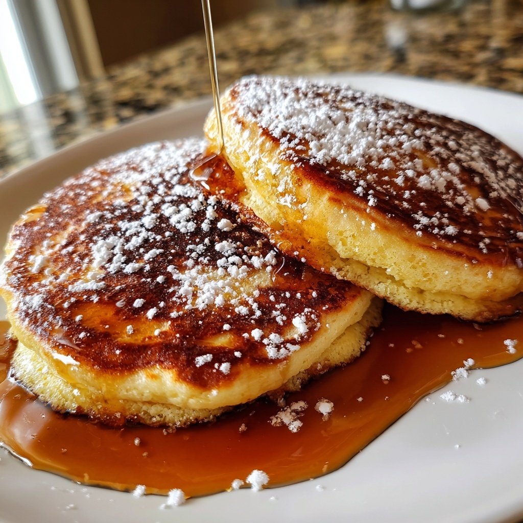 Pfannkuchen mit Ahornsirup