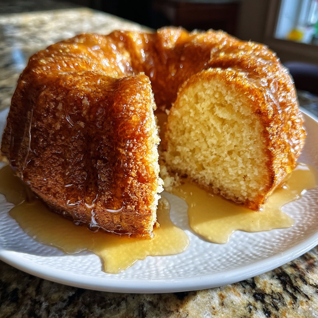 Zitronenkuchen mit Zitronensirup