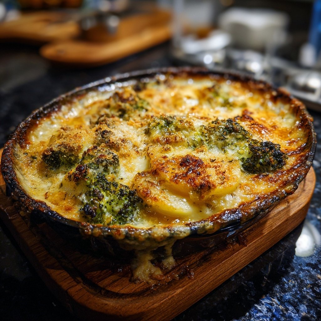Brokkoli Kartoffel Gratin Mit Muskat