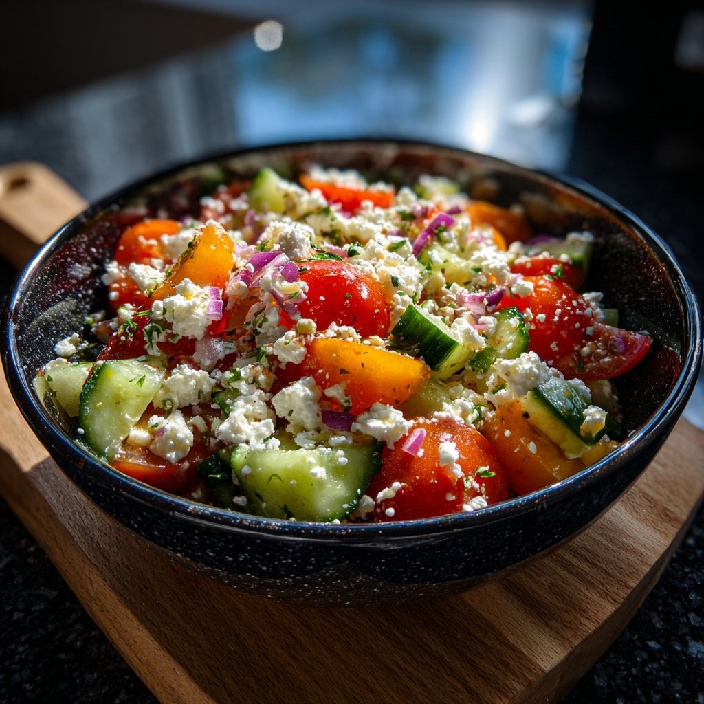 Kichererbsensalat mit Feta