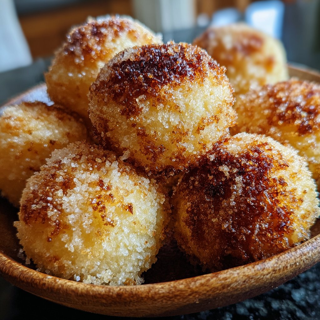 Quarkbällchen mit Zitronenzucker