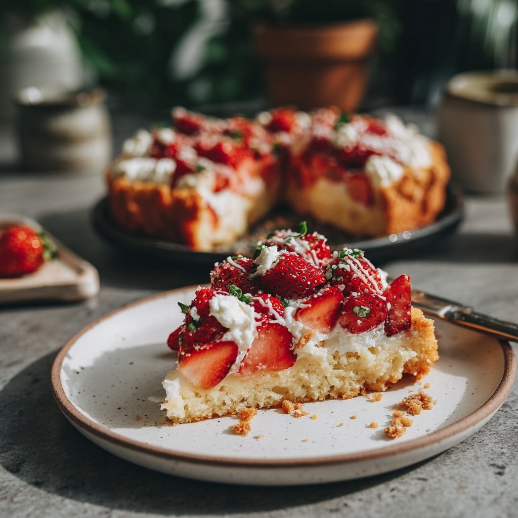 Erdbeer Kuchen Mit Quark Topping