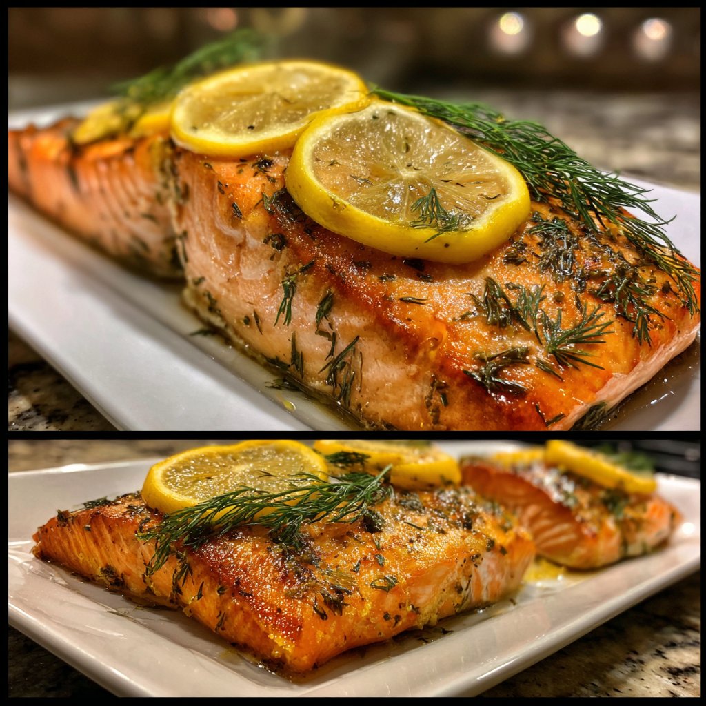 Lachs auf Spinatbett