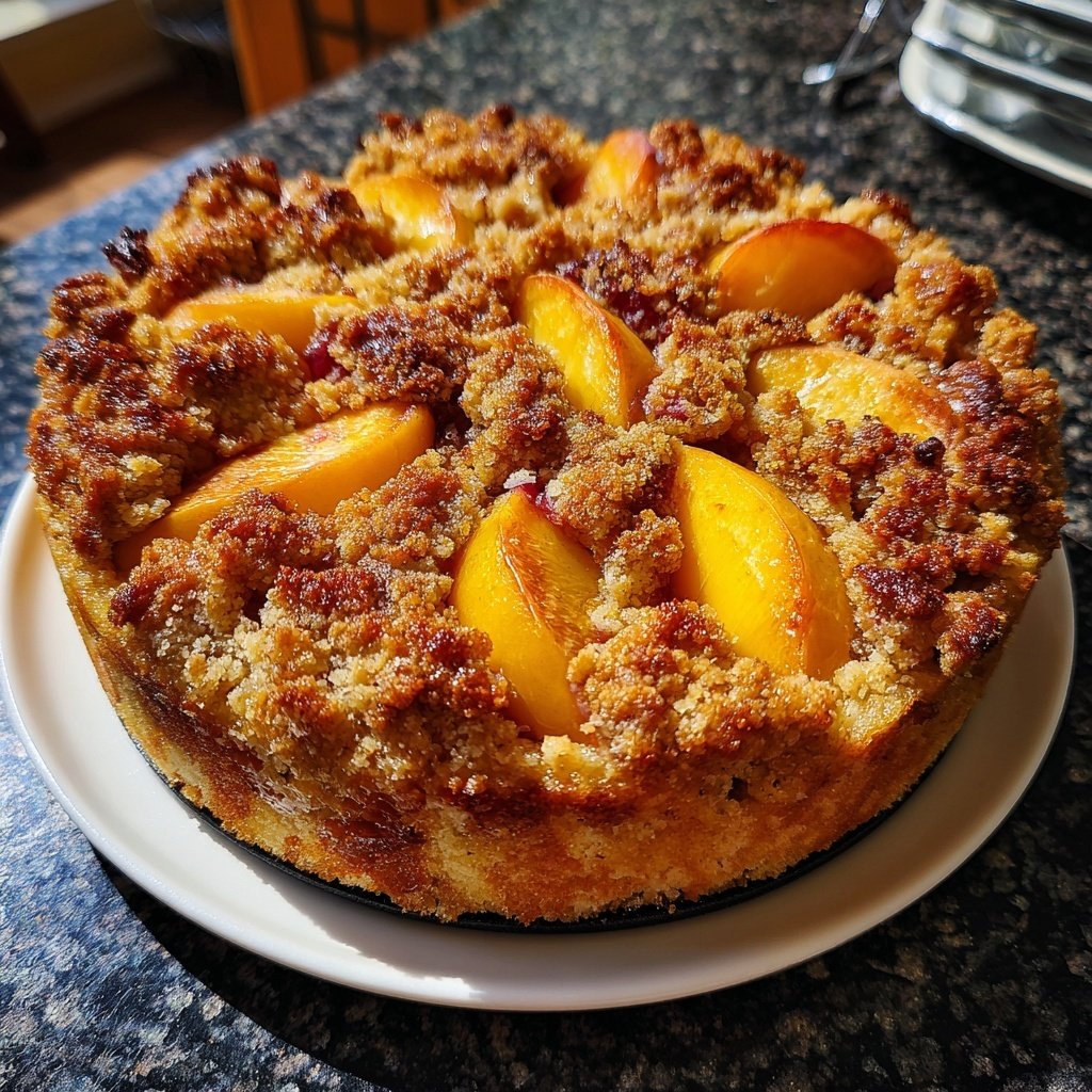 Streuselkuchen Mit Pfirsich