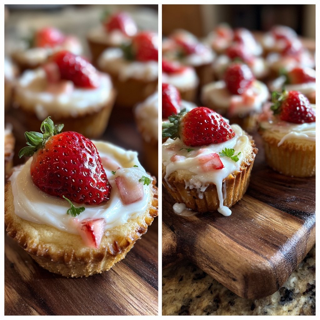Erdbeer Vanille Cupcake Bites