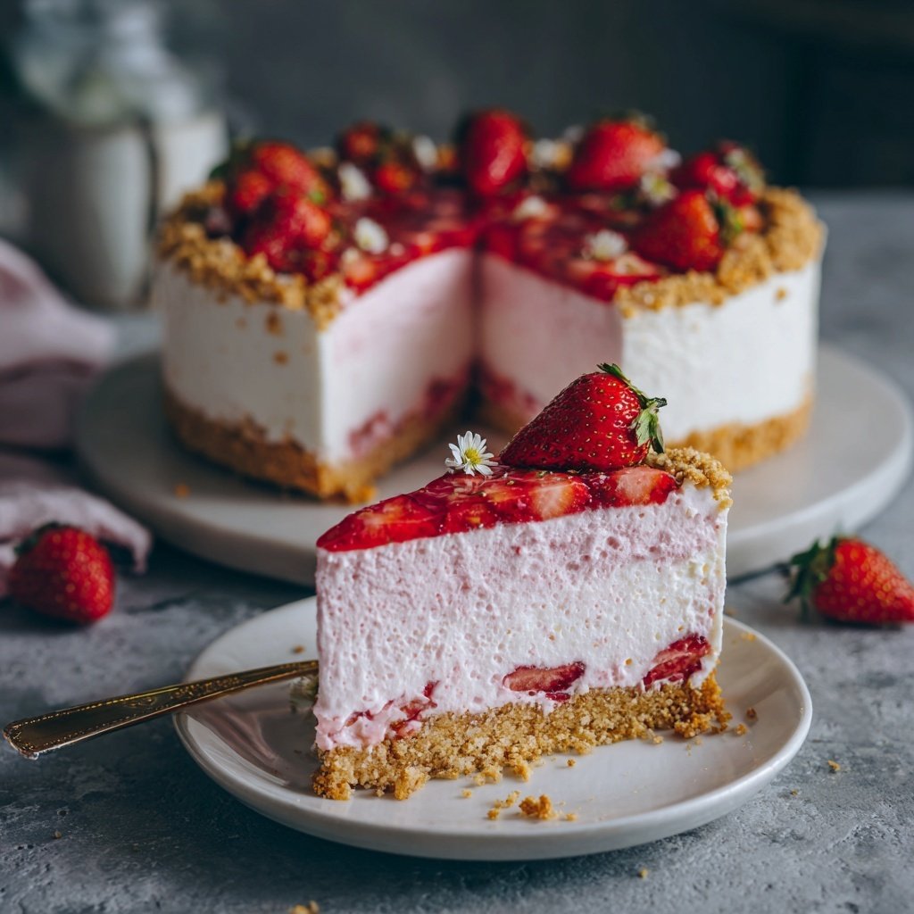 Erdbeer Joghurt Torte Mit Biskuit