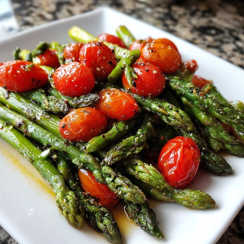 Grüner Spargel Mit Tomaten